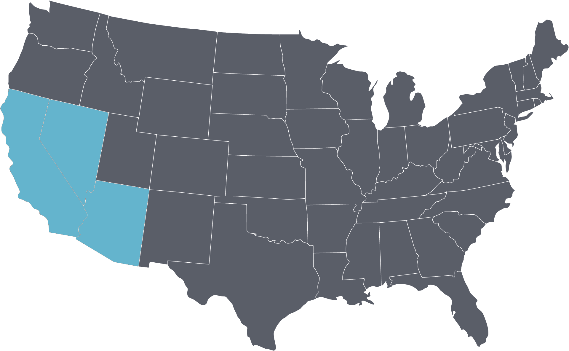 Cali Transportation — multi-state coverage map