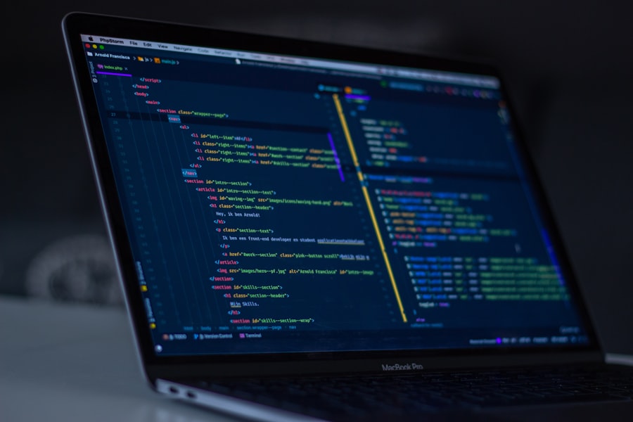 Code editor with colorful syntax